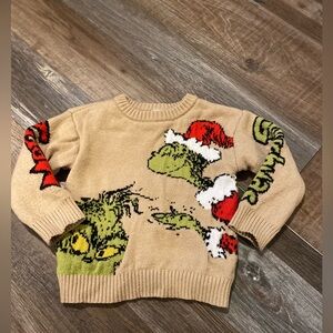 Rare Grinch Fleece Sherpa Holiday Pullover Hoodie Cozy toddler sweeper 2T